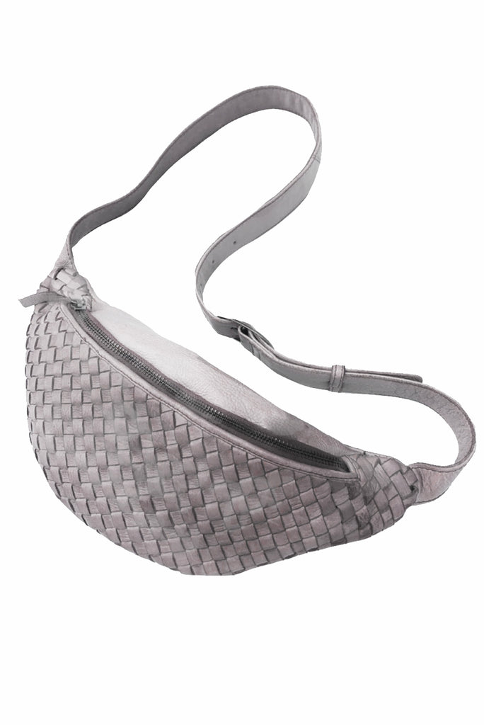 CNP NEW CROSS WOVEN FANNY PACK, SNOW