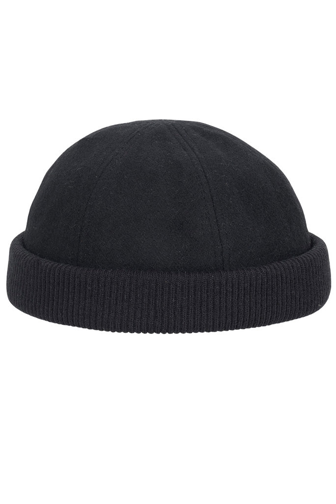 SKULLY BEANIE WITH KNIT BAND, BLACK OR BURGUNDY